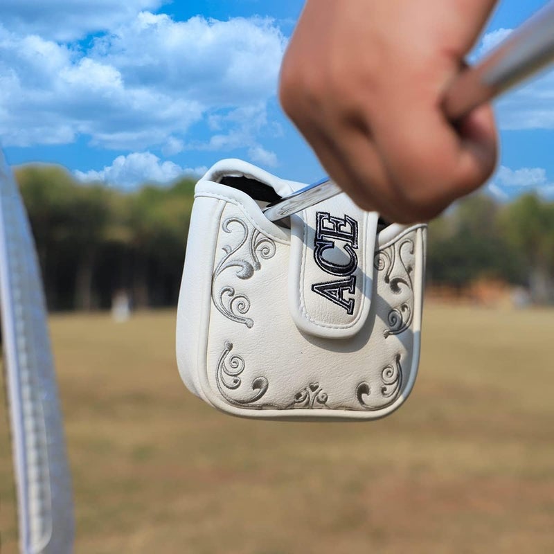 Acebirdie Golf Mallet Putter Cover, Golf Club Cover with Strong Magnetic Closure, PU Leather Waterproof Golf Putter Cover Golf Accessories - Image 3